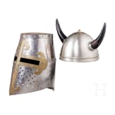 Two helmets, modern collector's replicas