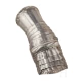 A part of a helmet and a gauntlet, historicism in the style of the 16th century