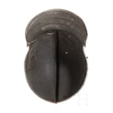 A part of a helmet and a gauntlet, historicism in the style of the 16th century