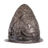 A parade cabasset made of cast iron, historicism in the style of the 17th century