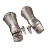 A pair of German gauntlets, historicism using some old parts, circa 1900