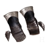 A pair of German gauntlets, historicism using some old parts, circa 1900