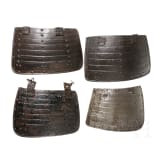 Four Flemish tassets for footman's armour, circa 1610