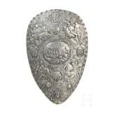 A shield decorated in relief, 20th century