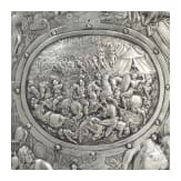 A shield decorated in relief, 20th century