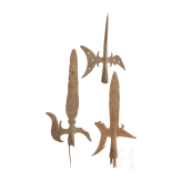 Three German halberd blades, 17th century