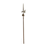 An etched bodyguard's halberd, collector's replica in the style of the 16th century