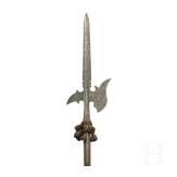 An etched bodyguard's halberd, collector's replica in the style of the 16th century