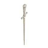 A German silver-mounted hunting hanger, circa 1760