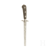 A French silver-mounted hunting hanger, circa 1780