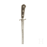 A French silver-mounted hunting hanger, circa 1780
