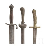Three hunting hangers, 18th/19th century