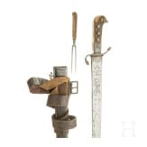 A German silver-mounted hunting hanger, circa 1820