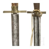 Four German and Austrian hunting hangers, 19th century