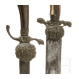 Four German and Austrian hunting hangers, 19th century