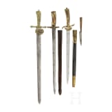 Three German hunting hangers, 19th and 20th century