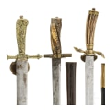 Three German hunting hangers, 19th and 20th century