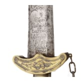 A hunting hanger with blade by Wolffertz, Solingen, last third of the 18th century