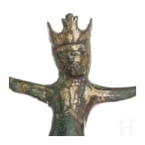 Corpus Christi aus Bronze von einem romanischen Kruzifix, 11. - 12. Jhdt.