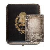 Argentina - a cased commemorative badge for Bartolome Mitre 1906