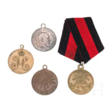 Four Russian commemorative medals, 1853 - 1905
