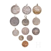 Six coin pendants