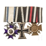 A three-piece medal bar from a Bavarian officer