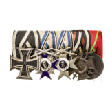 A five-piece medal bar from a Bavarian officer
