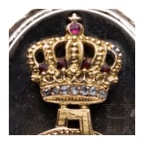 Ernst August (II.) von Hannover, Herzog von Braunschweig-Lüneburg (1845 - 1923) - Silbermedaillon mit goldener Chiffre
