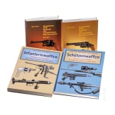 A collection of books on military firearms