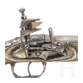 Silbergeschäftete Miquelet-Pistole, balkantürkisch/Albanien, um 1850