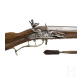 A German flintlock gun, circa 1760