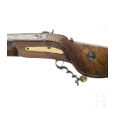 A heavy German target percussion rifle, circa 1800