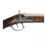 An Austrian percussion gun with an Oriental barrel by I. Ausserer in Bolzano, circa 1840
