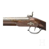 An Austrian percussion gun with an Oriental barrel by I. Ausserer in Bolzano, circa 1840