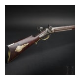 A percussion target rifle by Abijah C. Stevens, Hudson/N.Y., circa 1860
