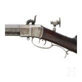 A percussion target rifle by Abijah C. Stevens, Hudson/N.Y., circa 1860