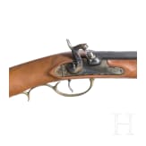 A percussion pistol and rifle, Italian replicas
