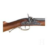 A percussion rifle, replica in the style of the so-called "Hawken Rifle"