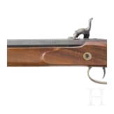 A percussion rifle, replica in the style of the so-called "Hawken Rifle"