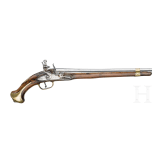A French flintlock pistol, circa 1740