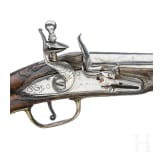 A French flintlock pistol, circa 1740