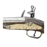 A French flintlock pistol, circa 1740