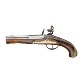 A flintlock pistol by Corbeau in Maastricht, circa 1750