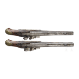 A pair of flintlock pistols by Devillers in Liege, circa 1750