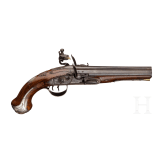 A side-by-side flintlock pistol by W. Paris, Derby, circa 1795