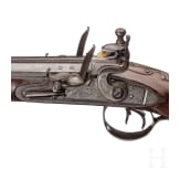 A side-by-side flintlock pistol by W. Paris, Derby, circa 1795