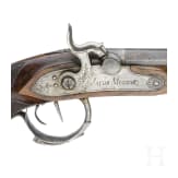 A pair of German percussion pistols, circa 1840