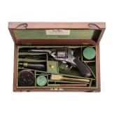 A cased percussion revolver by John Blanch & Son, London, Mod. Tranter; ca. 1840