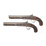 A pair of percussion pistols by Wheeler & Son in Birmingham, circa 1840